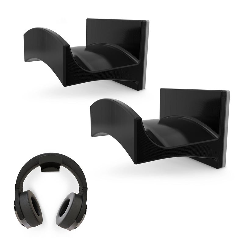 BRAINWAVZ Cradle Large - 2PK - Headphone Stand Holder, Universal Hanger for Sennheiser, Sony, Bose, Beats, AKG, Audio-Technica, Gaming Controller, Cables, Gamepad & Other Gaming Accessories Hook - Image 1